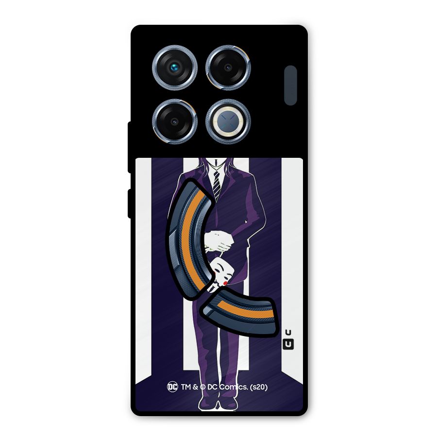 Vendetta Gentleman Holding Mask Illustration Metal Back Case for Infinix GT 20 Pro