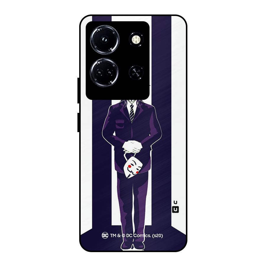 Vendetta Gentleman Holding Mask Illustration Metal Back Case for Infinix Note 30 5G