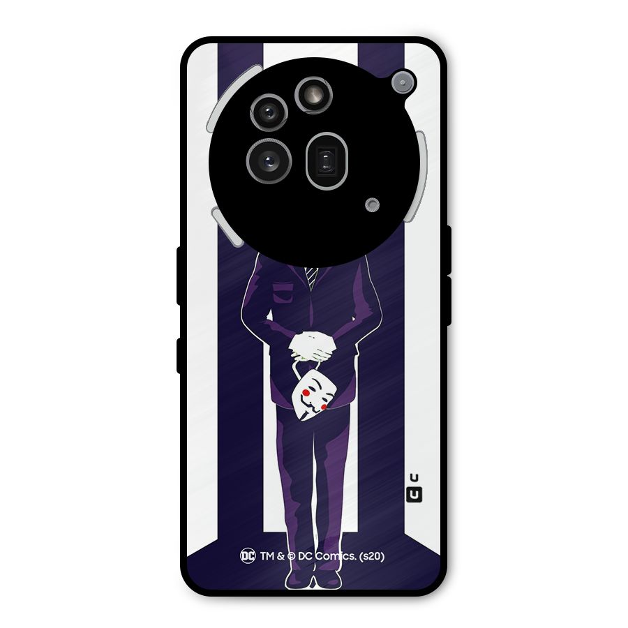 Vendetta Gentleman Holding Mask Illustration Metal Back Case for Nothing Phone 3a Pro