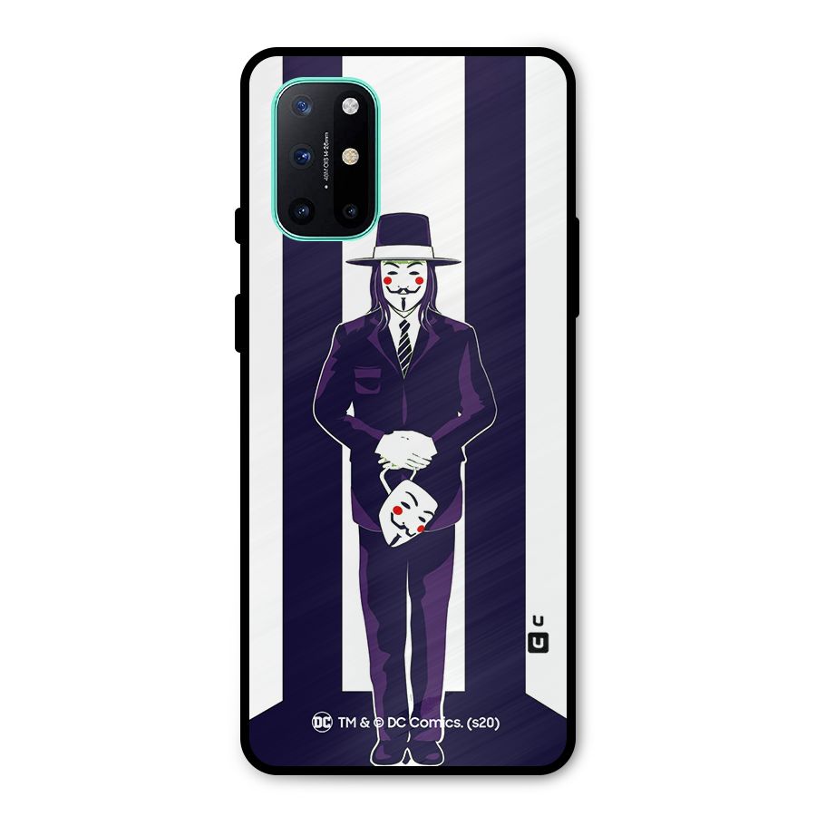 Vendetta Gentleman Holding Mask Illustration Metal Back Case for OnePlus 8T