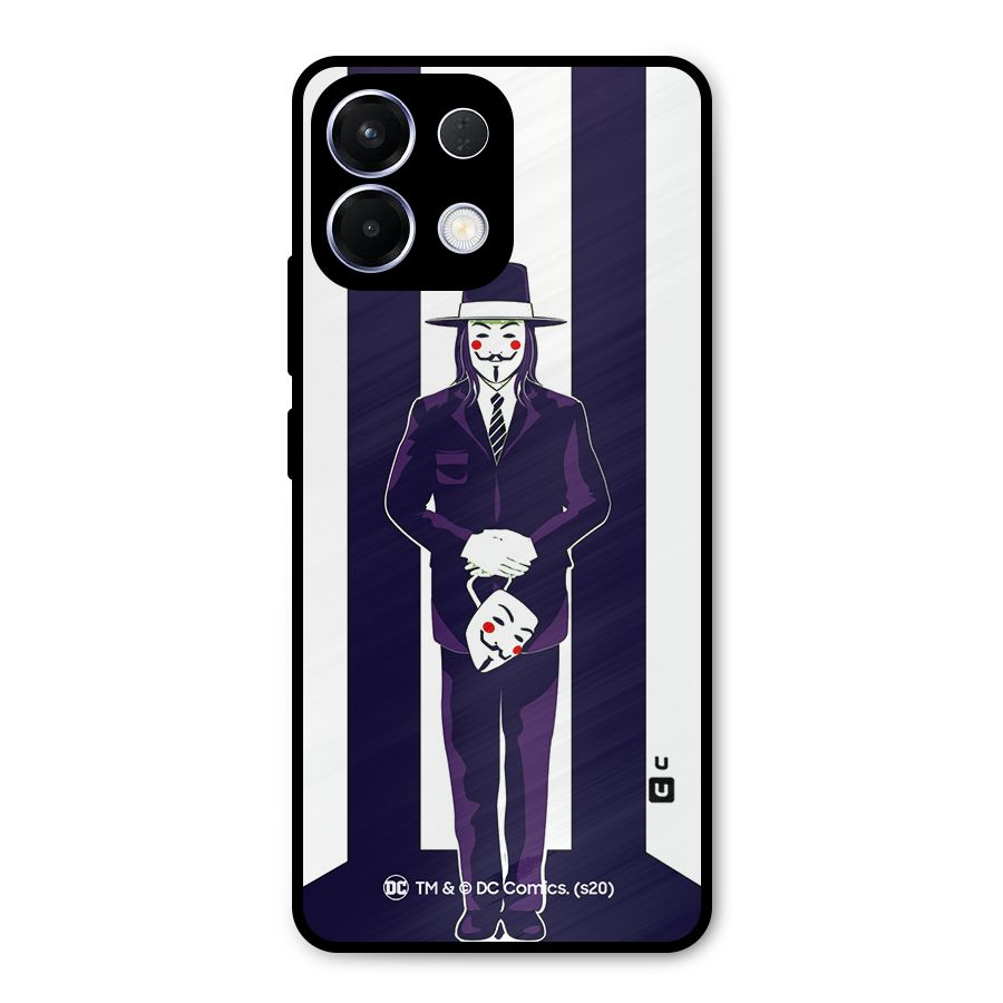 Vendetta Gentleman Holding Mask Illustration Metal Back Case for Oppo K13