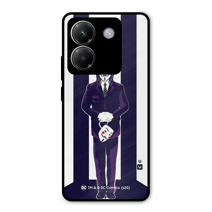 Vendetta Gentleman Holding Mask Illustration Metal Back Case for Poco M7 Pro 5G