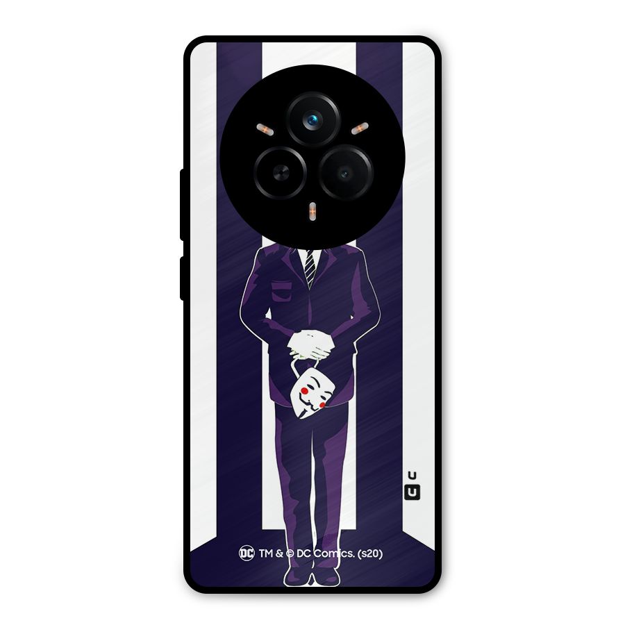 Vendetta Gentleman Holding Mask Illustration Metal Back Case for Realme 14 Pro
