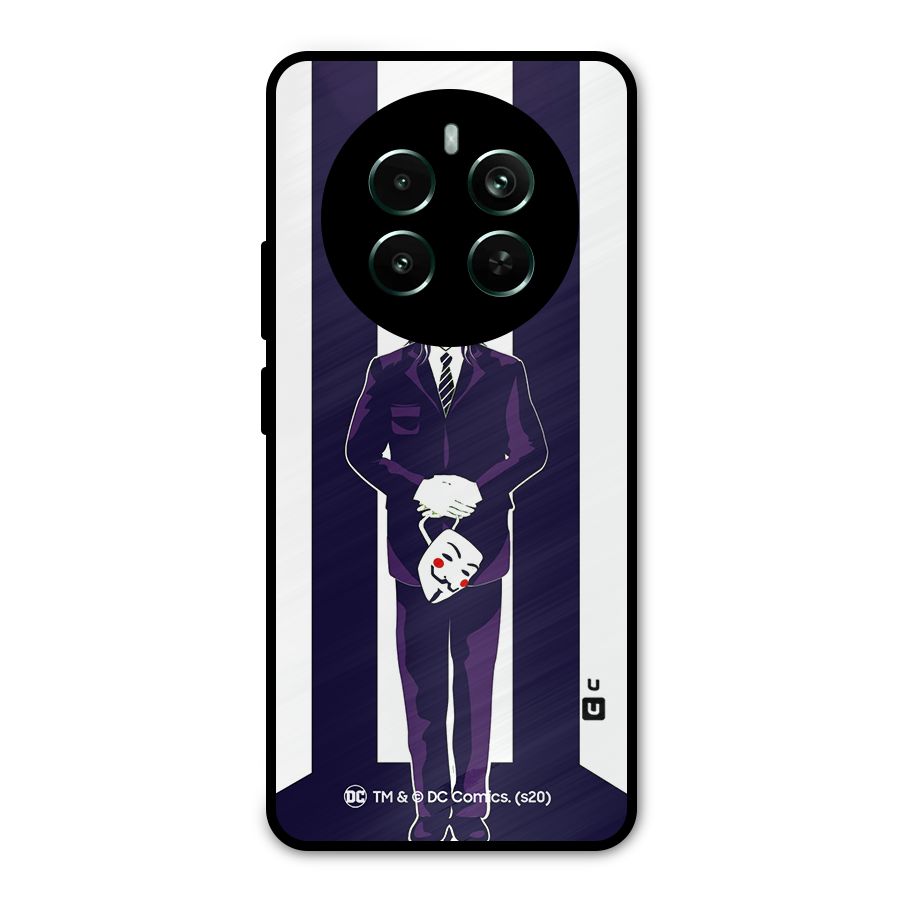 Vendetta Gentleman Holding Mask Illustration Metal Back Case for Realme Narzo 70 Pro