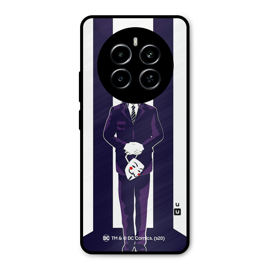 Vendetta Gentleman Holding Mask Illustration Metal Back Case for Realme P1