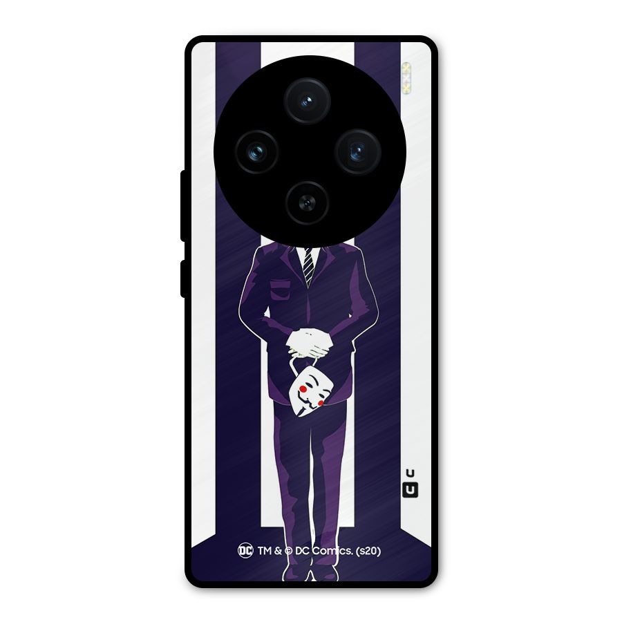 Vendetta Gentleman Holding Mask Illustration Metal Back Case for Vivo X100
