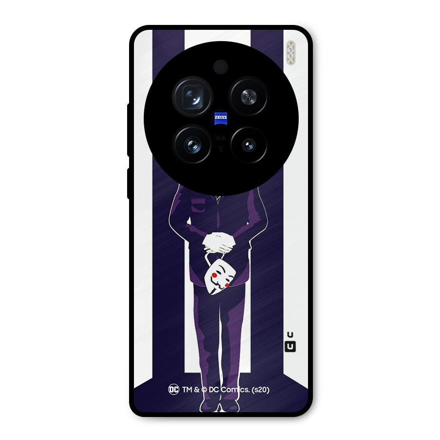 Vendetta Gentleman Holding Mask Illustration Metal Back Case for Vivo X200 Pro