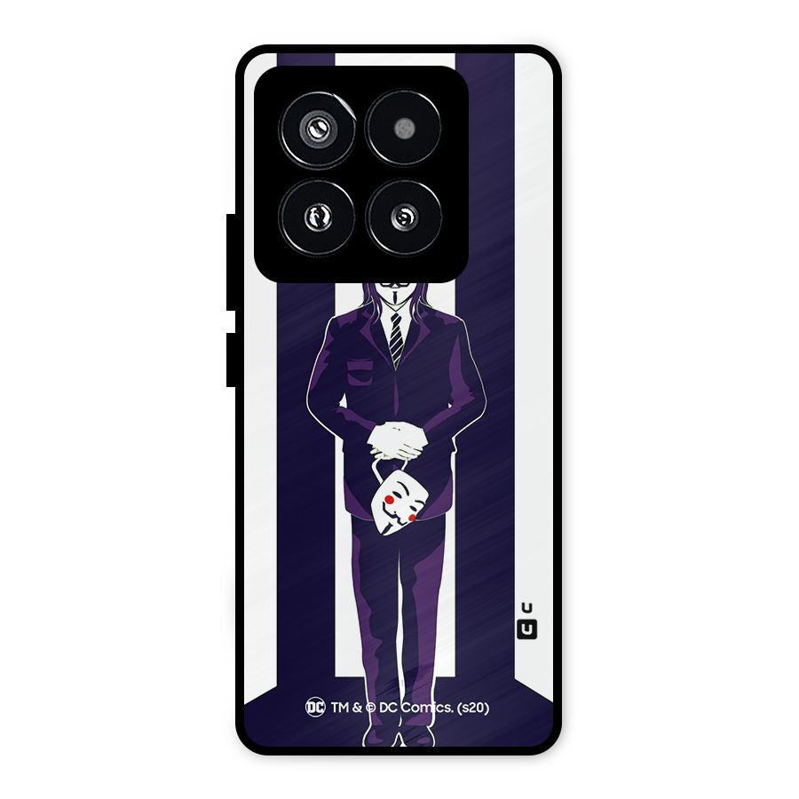 Vendetta Gentleman Holding Mask Illustration Metal Back Case for Xiaomi 14 Pro