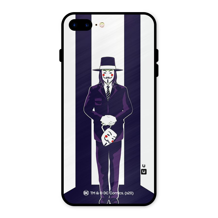Vendetta Gentleman Holding Mask Illustration Metal Back Case for iPhone 7 Plus
