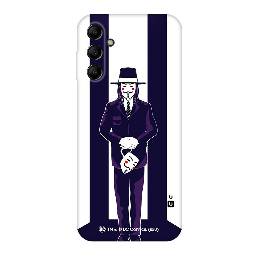 Vendetta Gentleman Holding Mask Illustration Original Polycarbonate Back Case for Galaxy A14 5G