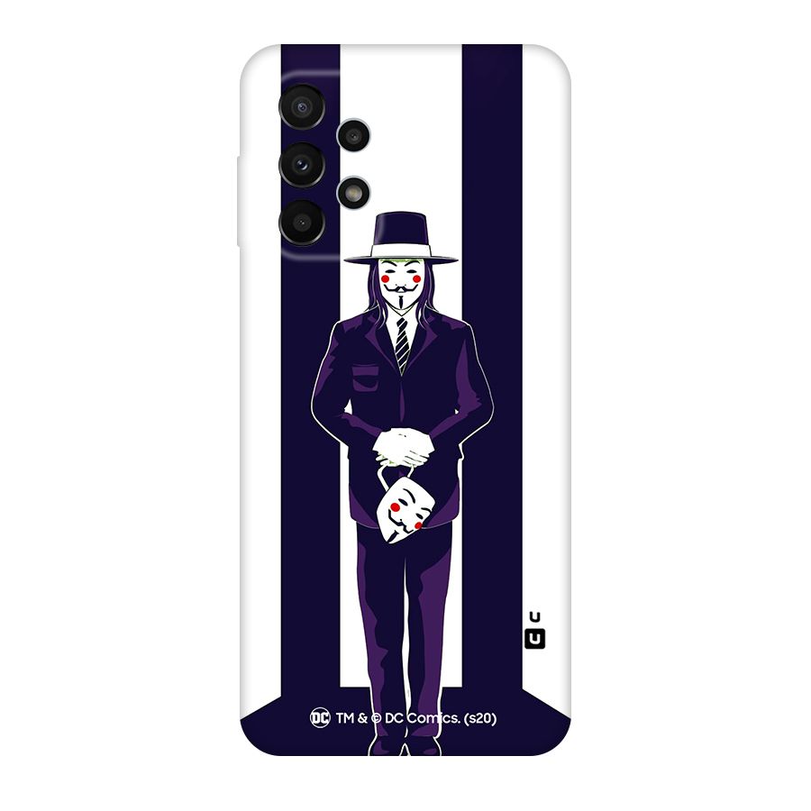 Vendetta Gentleman Holding Mask Illustration Original Polycarbonate Back Case for Galaxy A23