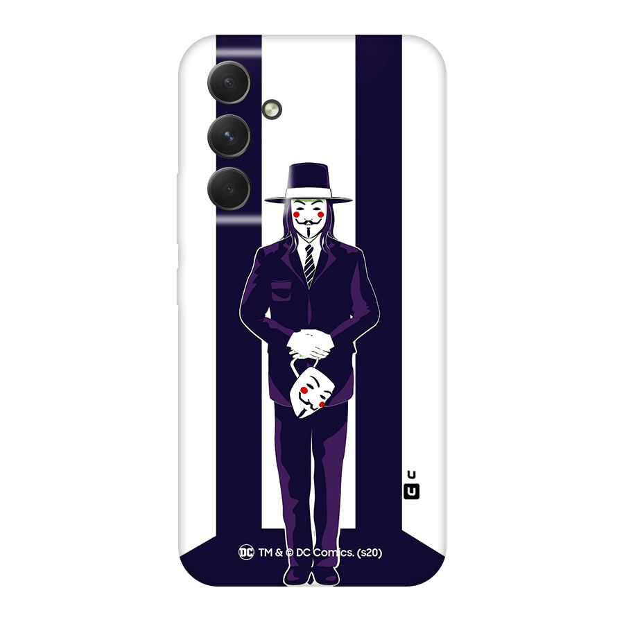 Vendetta Gentleman Holding Mask Illustration Original Polycarbonate Back Case for Galaxy A54