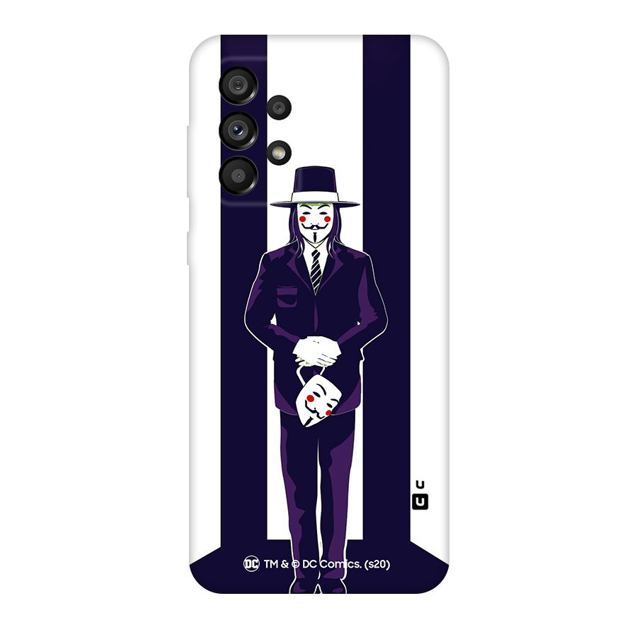 Vendetta Gentleman Holding Mask Illustration Original Polycarbonate Back Case for Galaxy A73 5G