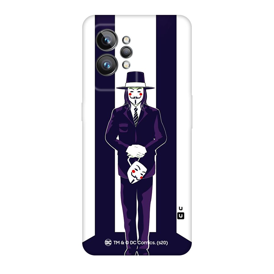 Vendetta Gentleman Holding Mask Illustration Original Polycarbonate Back Case for Realme GT2 Pro