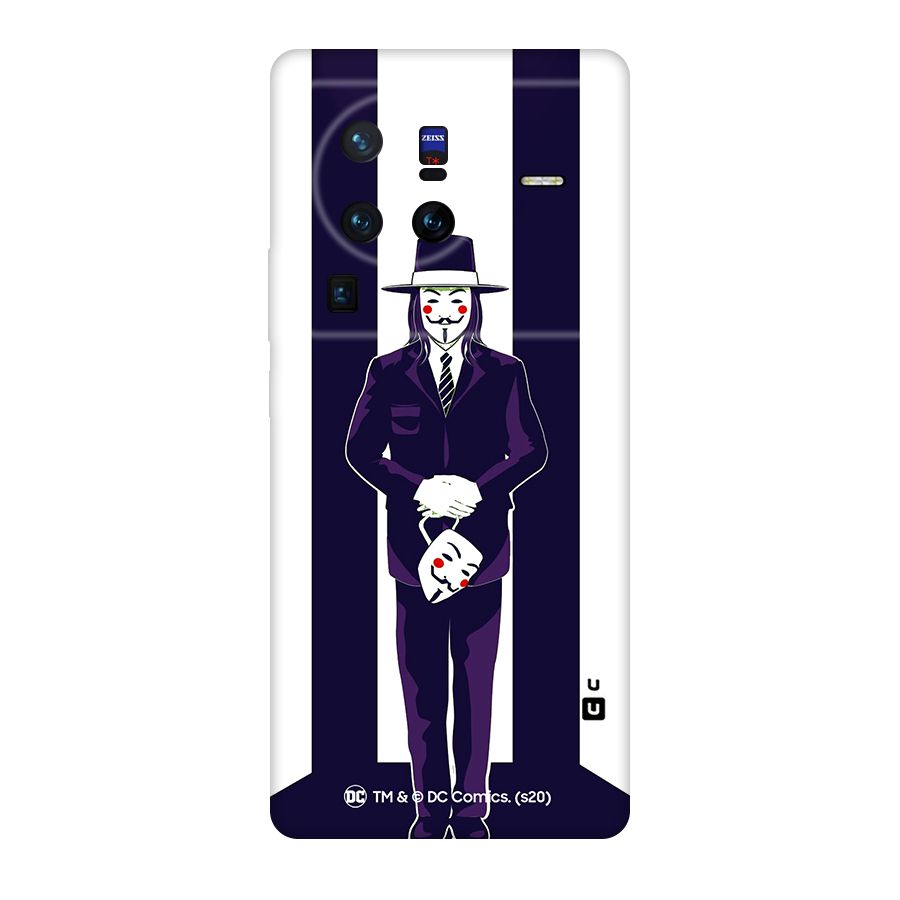 Vendetta Gentleman Holding Mask Illustration Original Polycarbonate Back Case for Vivo X80