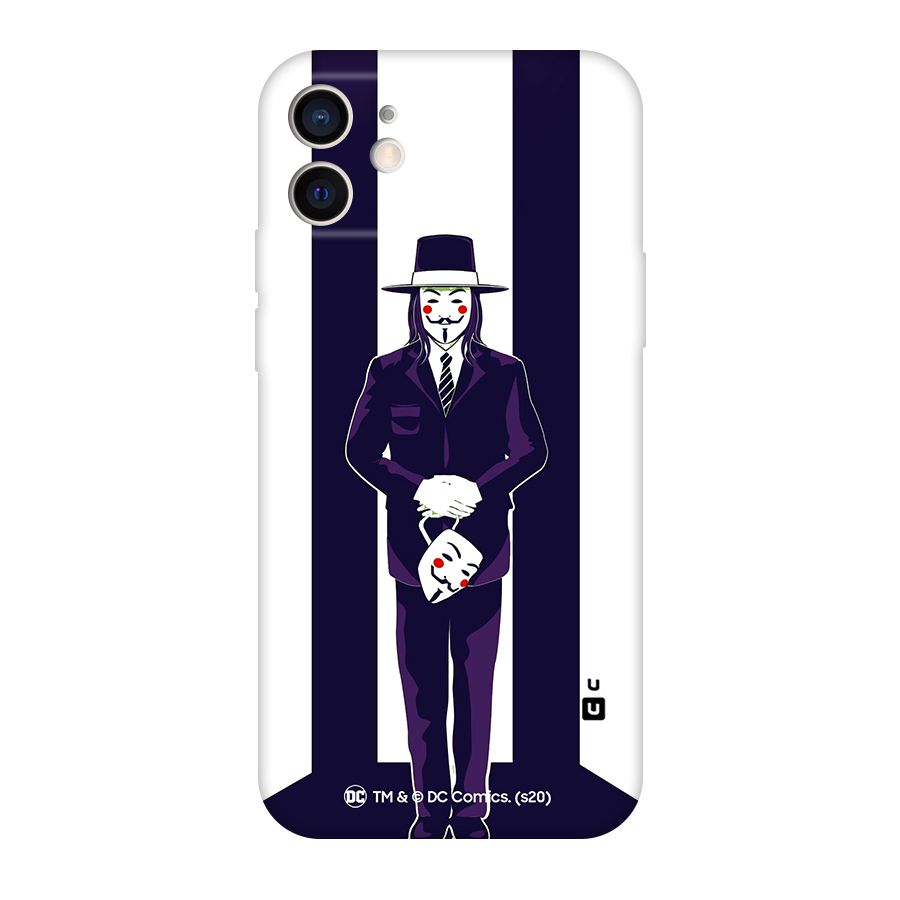 Vendetta Gentleman Holding Mask Illustration Original Polycarbonate Back Case for iPhone 12