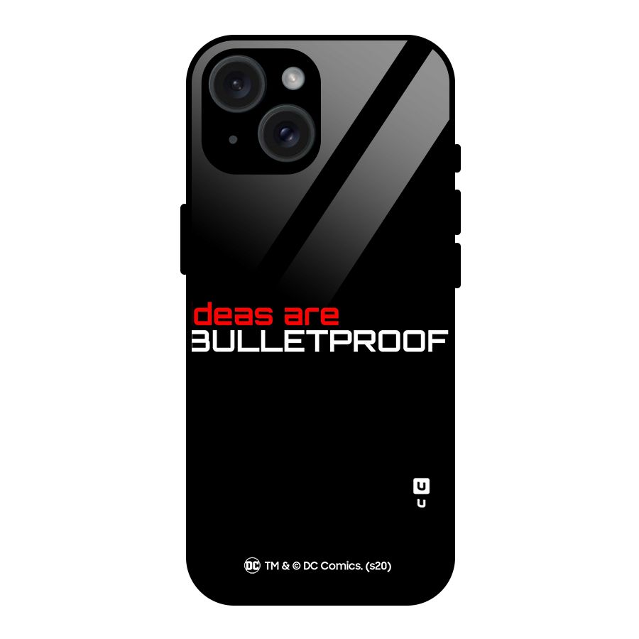 Vendetta Ideas are Bulletproof Glass Back Case for iPhone 15