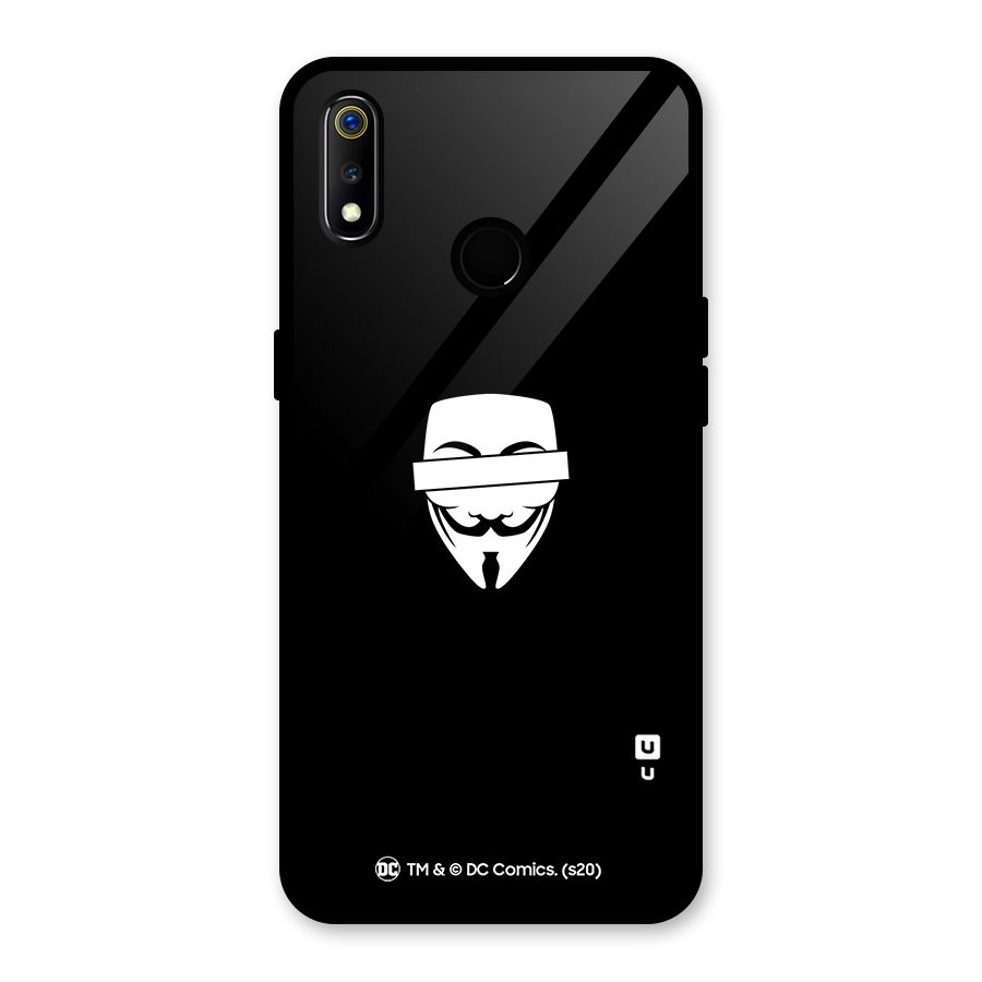 Vendetta Minimal Mask Glass Back Case for Realme 3i