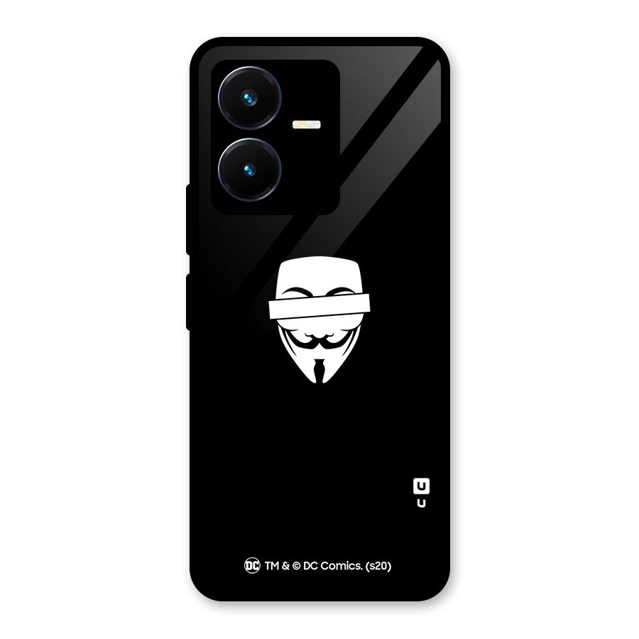 Vendetta Minimal Mask Glass Back Case for Vivo Y22s