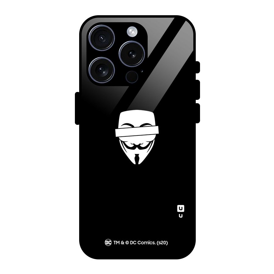 Vendetta Minimal Mask Glass Back Case for iPhone 15 Pro