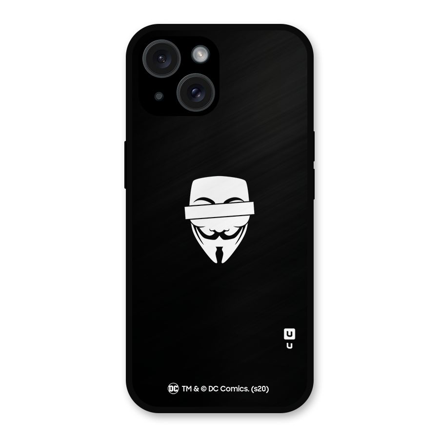 Vendetta Minimal Mask Metal Back Case for iPhone 15