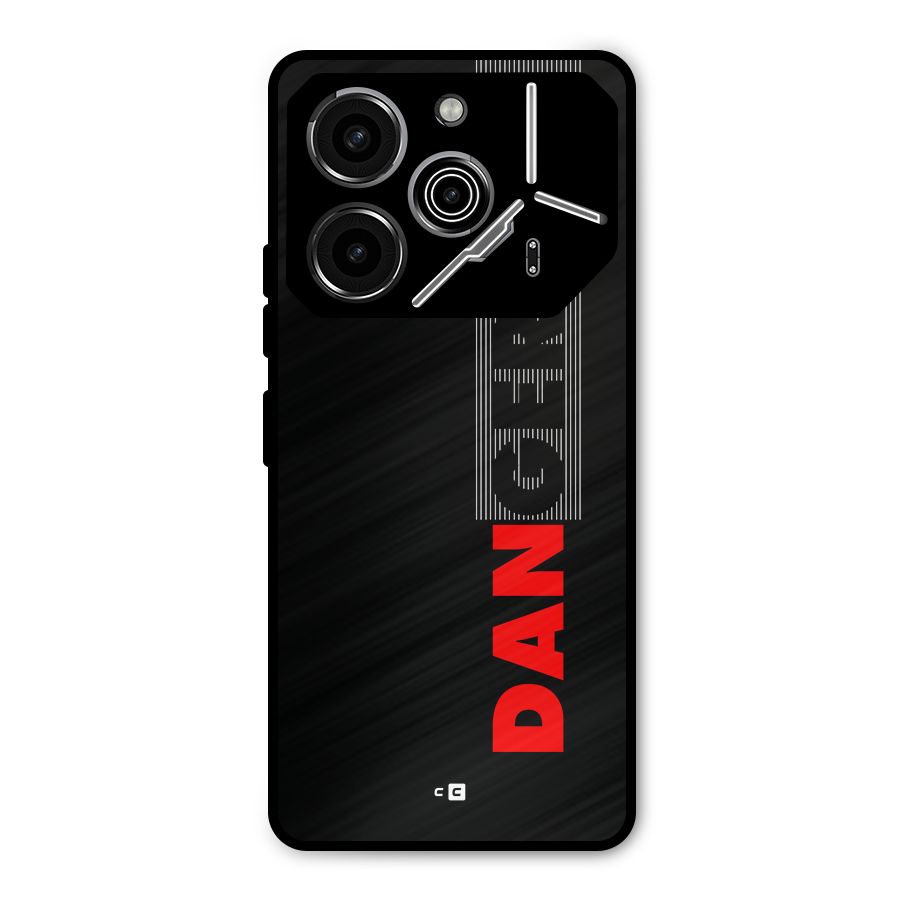 Vertical Danger Metal Back Case for Tecno Pova 6 Pro
