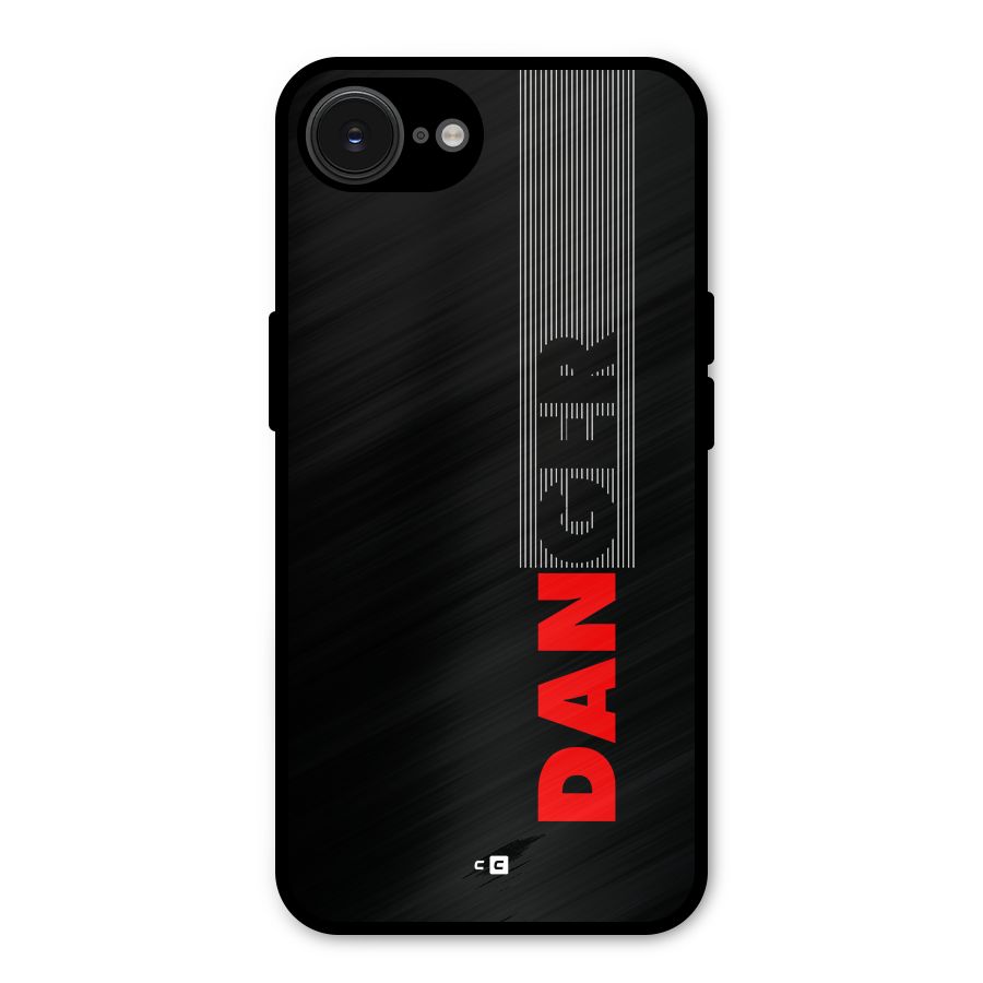 Vertical Danger Metal Back Case for iPhone 16e