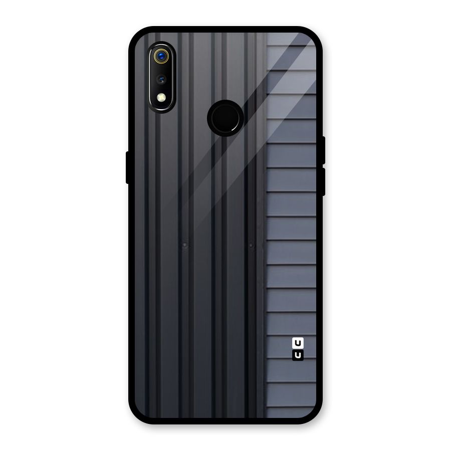 Vertical Horizontal Glass Back Case for Realme 3i