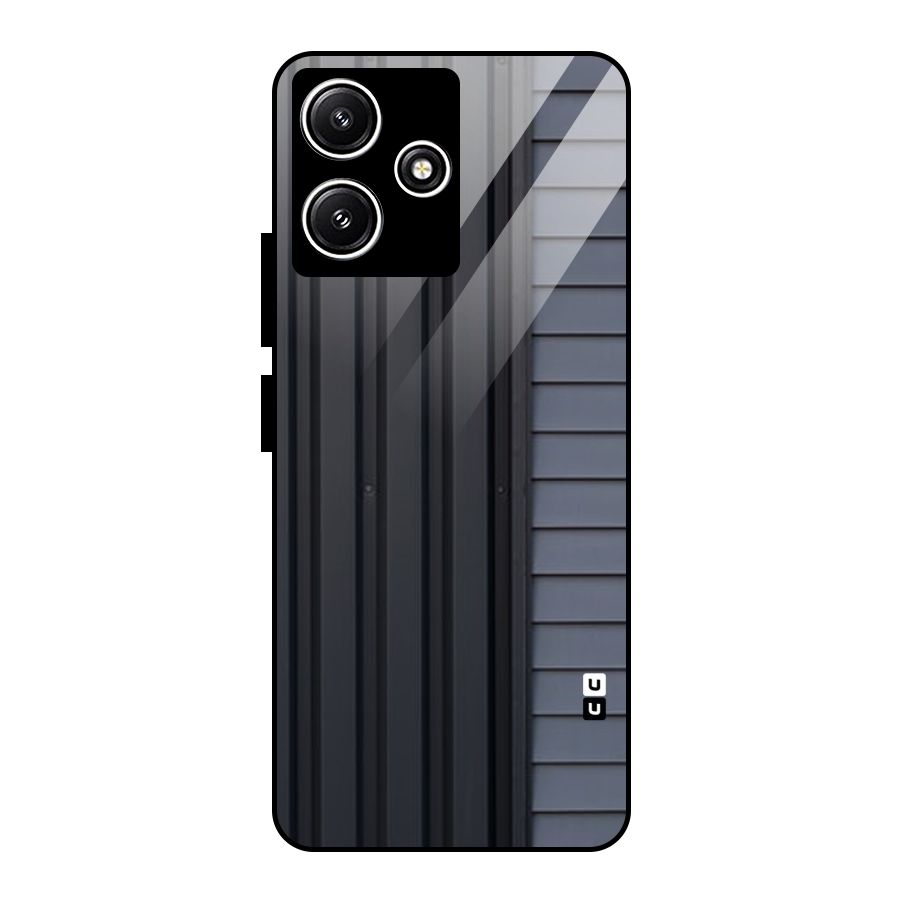 Vertical Horizontal Glass Back Case for Redmi 12 5G