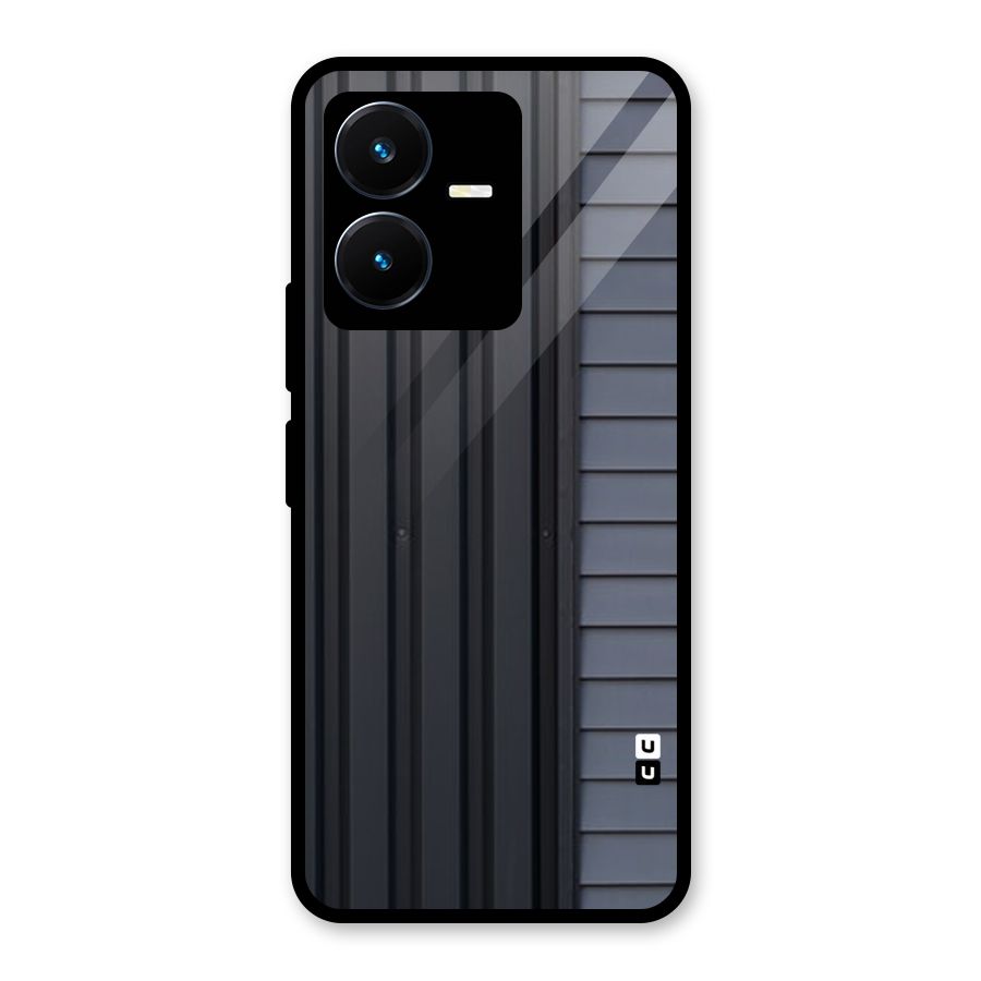 Vertical Horizontal Glass Back Case for Vivo Y22s