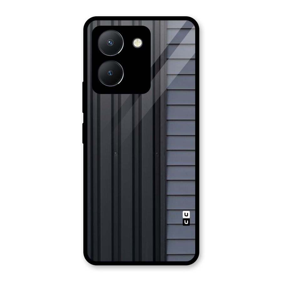 Vertical Horizontal Glass Back Case for Vivo Y36