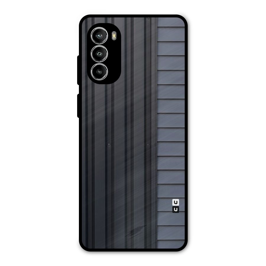 Vertical Horizontal Metal Back Case for Moto G52