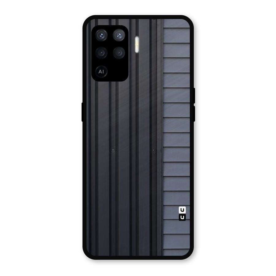 Vertical Horizontal Metal Back Case for Oppo F19 Pro