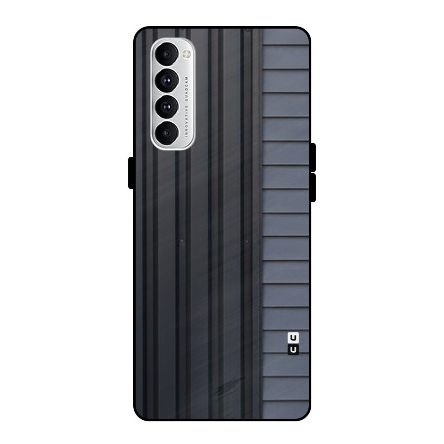 Vertical Horizontal Metal Back Case for Oppo Reno4 Pro