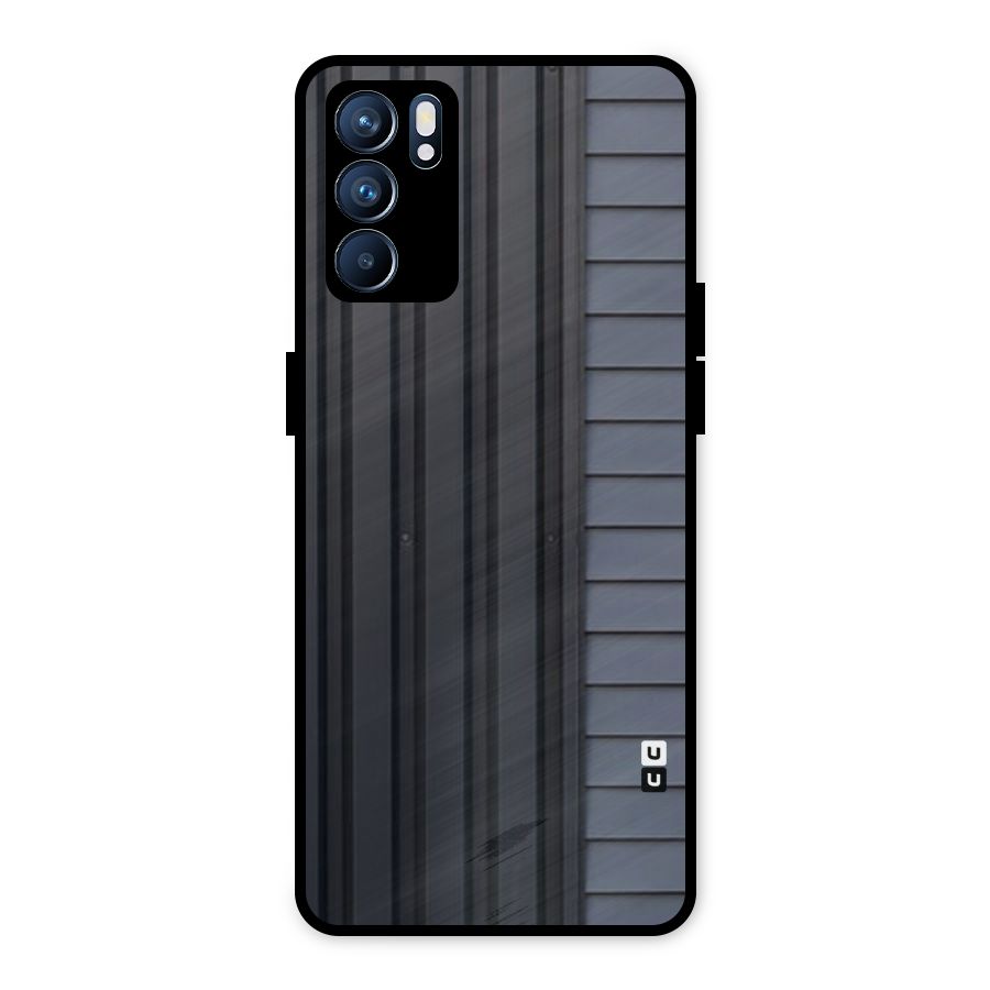 Vertical Horizontal Metal Back Case for Oppo Reno6 5G
