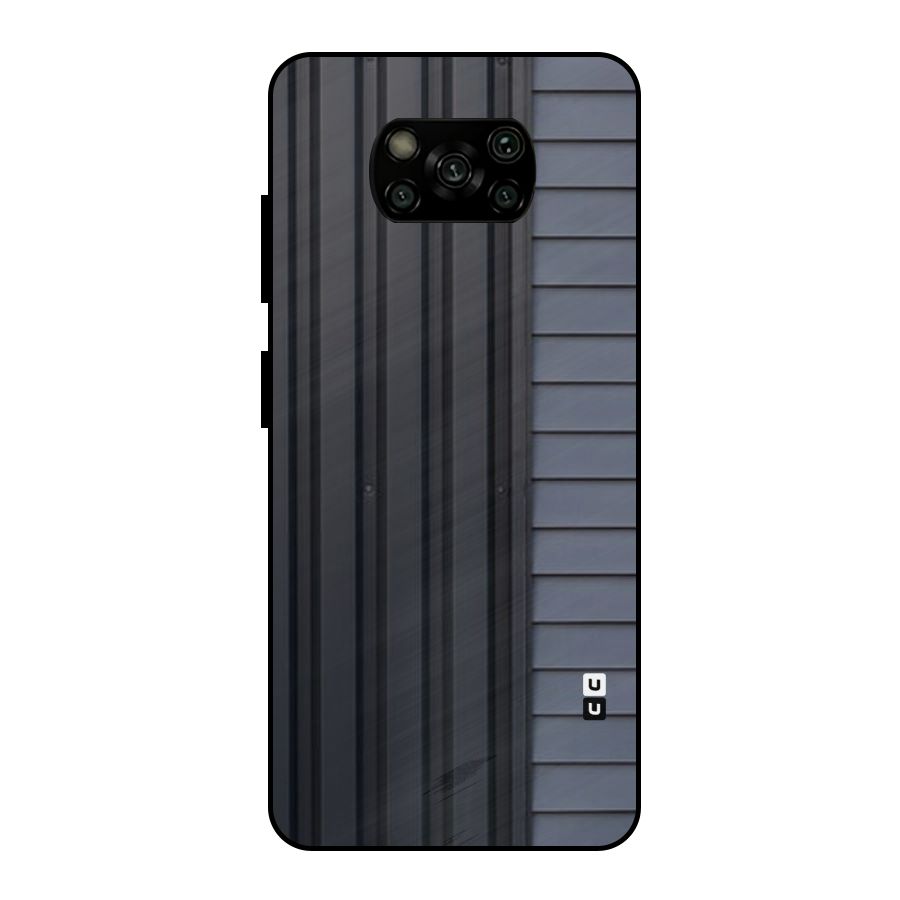 Vertical Horizontal Metal Back Case for Poco X3