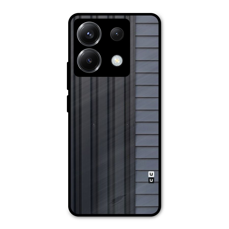 Vertical Horizontal Metal Back Case for Poco X6