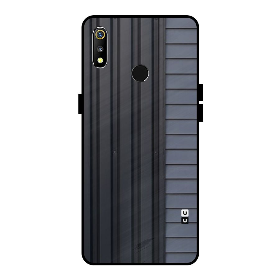 Vertical Horizontal Metal Back Case for Realme 3