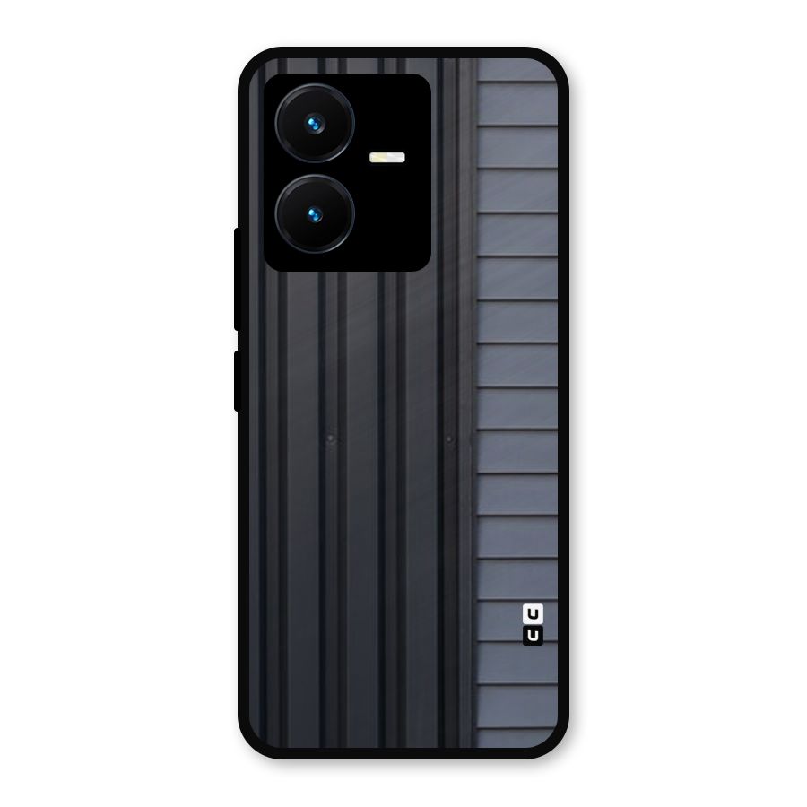 Vertical Horizontal Metal Back Case for Vivo Y22s