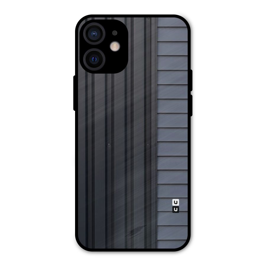 Vertical Horizontal Metal Back Case for iPhone 12 Mini