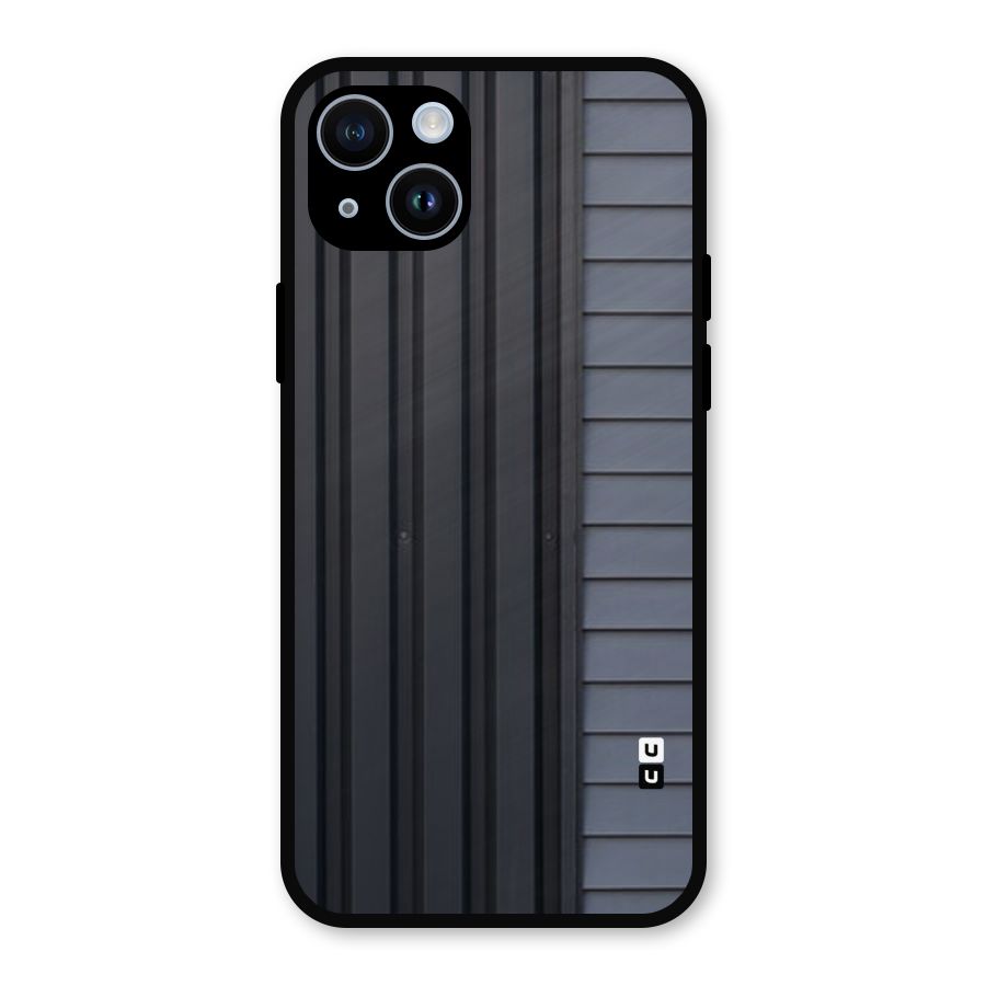 Vertical Horizontal Metal Back Case for iPhone 14