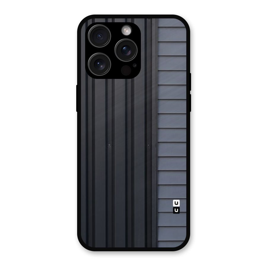 Vertical Horizontal Metal Back Case for iPhone 15 Pro Max