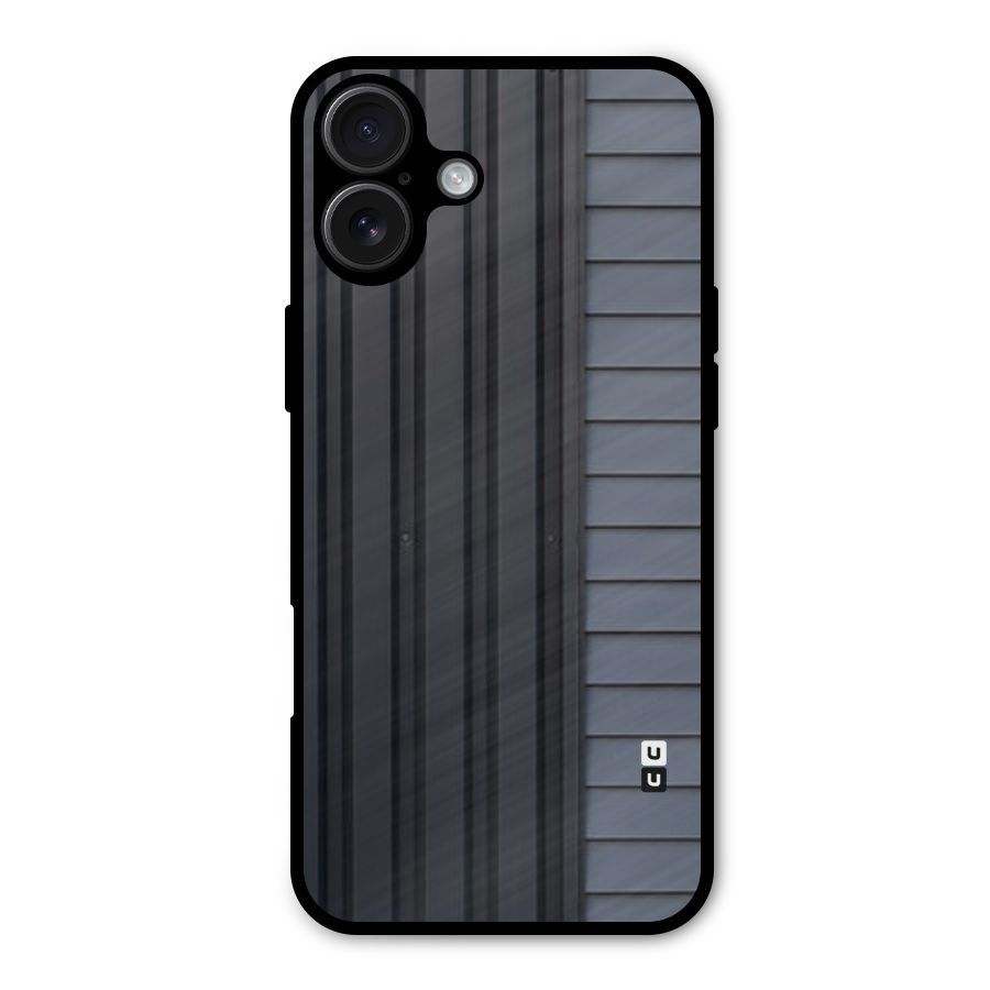 Vertical Horizontal Metal Back Case for iPhone 16 Plus