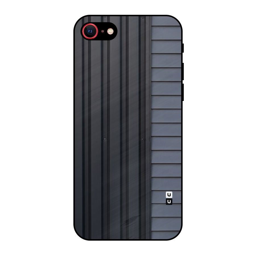 Vertical Horizontal Metal Back Case for iPhone SE 2022