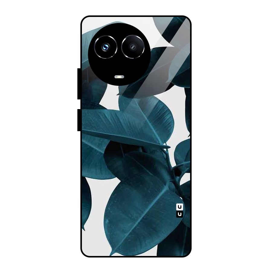 Very Aesthetic Leafs Glass Back Case for Realme Narzo 60X