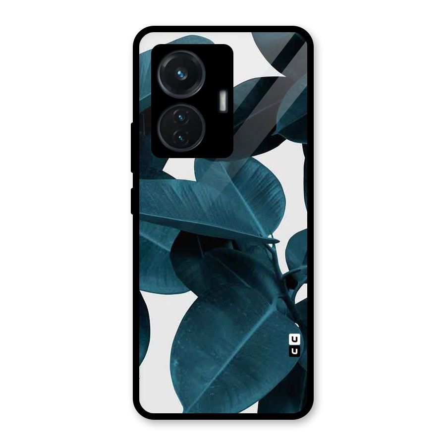 Very Aesthetic Leafs Glass Back Case for Vivo T1 44W