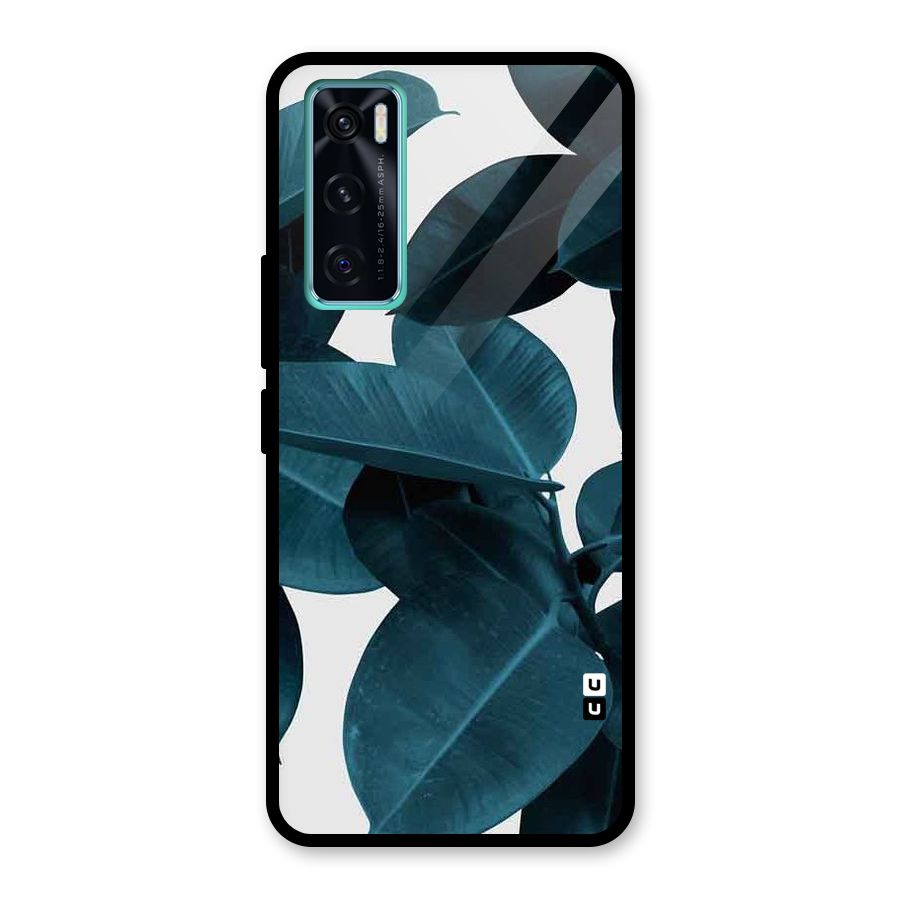 Very Aesthetic Leafs Glass Back Case for Vivo V20 SE
