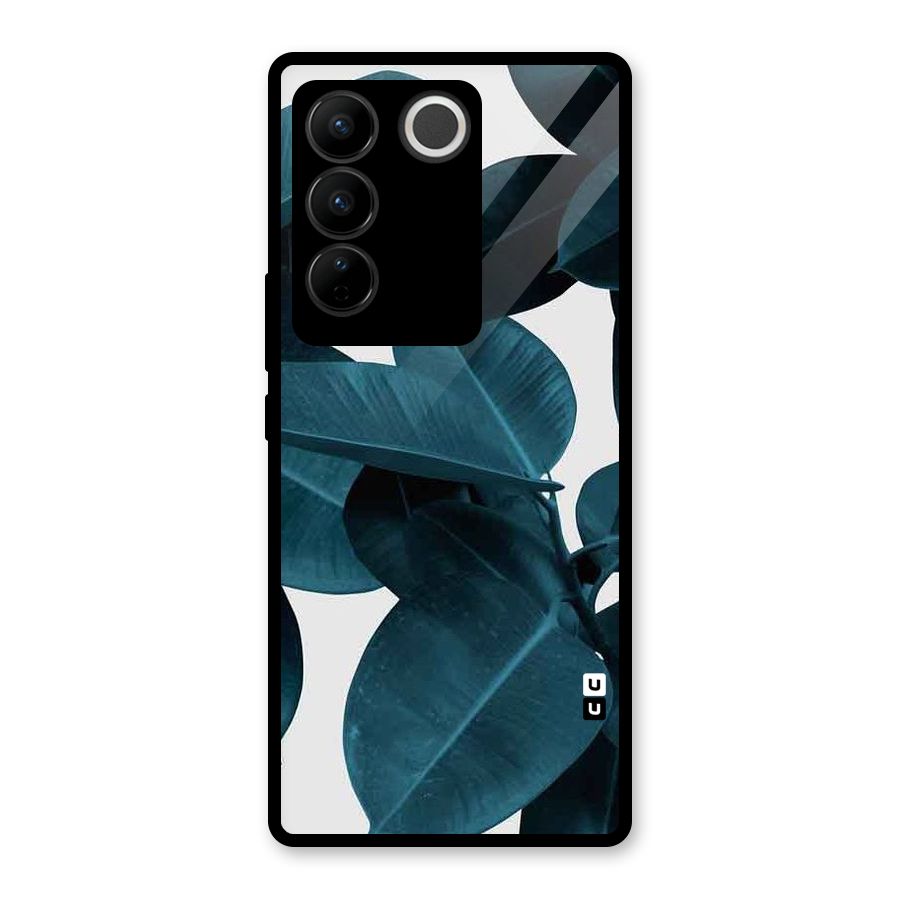 Very Aesthetic Leafs Glass Back Case for Vivo V27