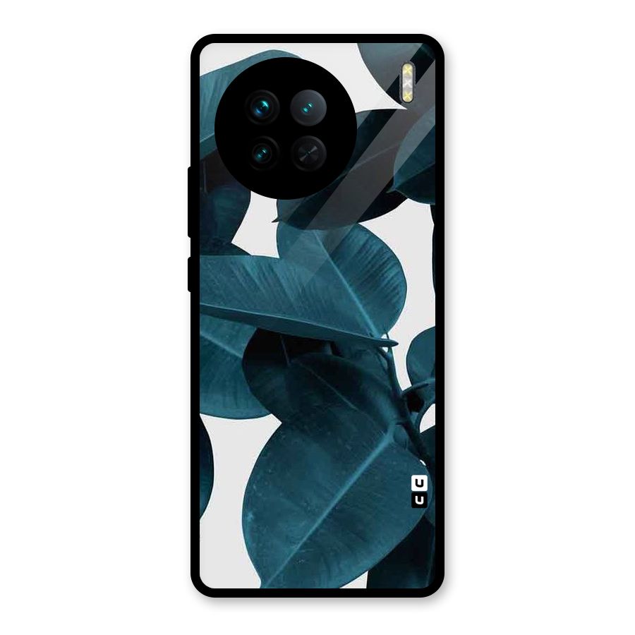 Very Aesthetic Leafs Glass Back Case for Vivo X90