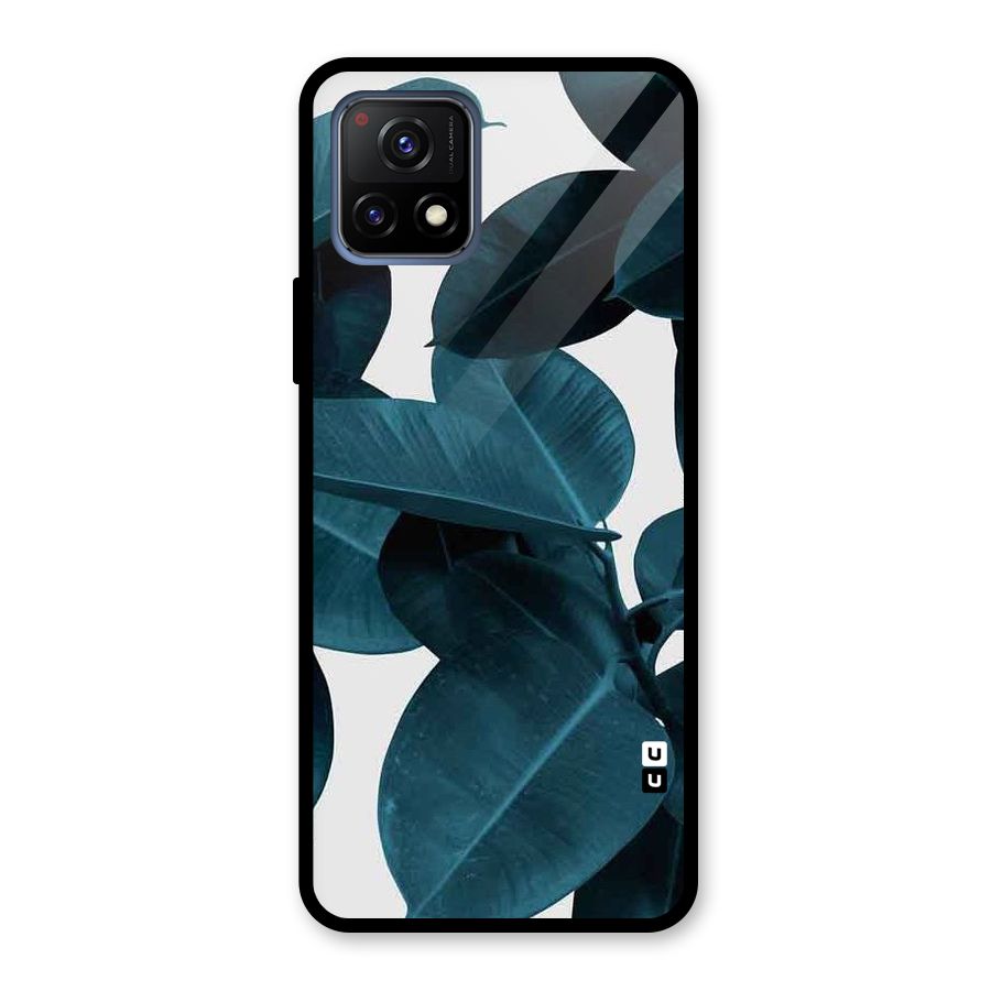 Very Aesthetic Leafs Glass Back Case for Vivo Y72 5G